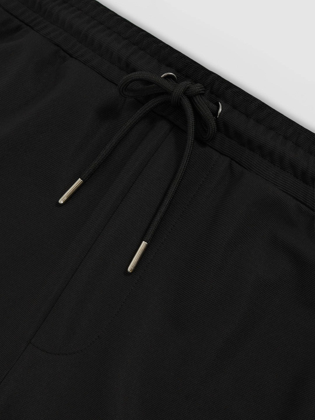 Textured Drawstring Shorts in Black Men | Reiss
