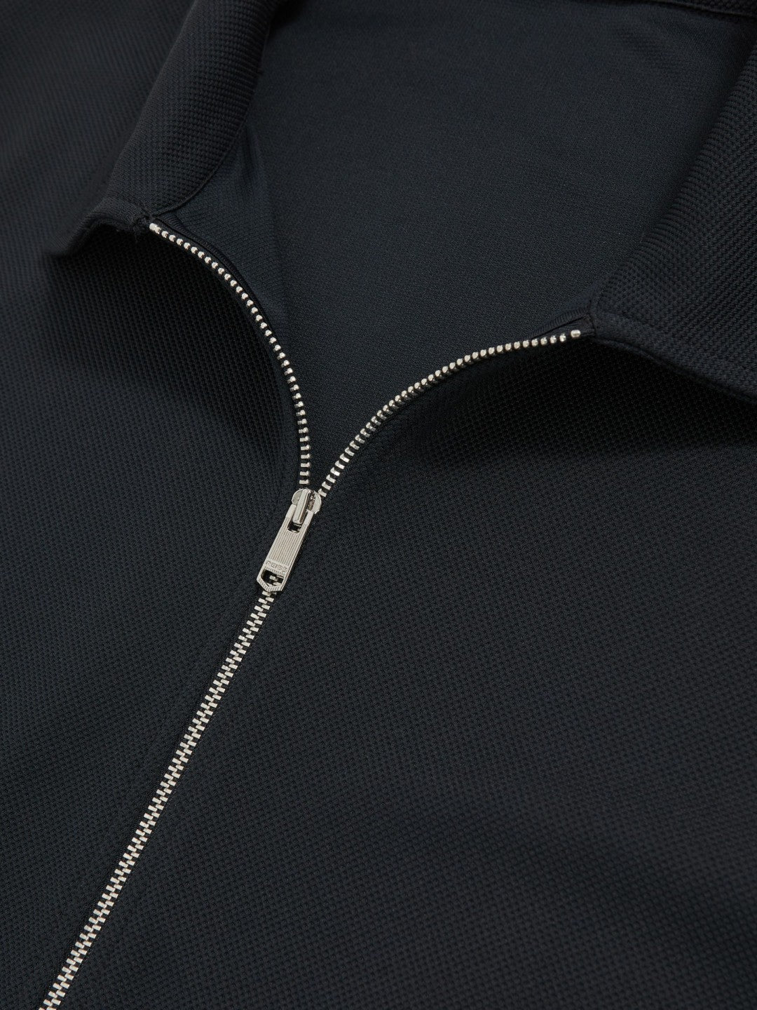 Textured Zip Through Overshirt in Navy Men | Reiss