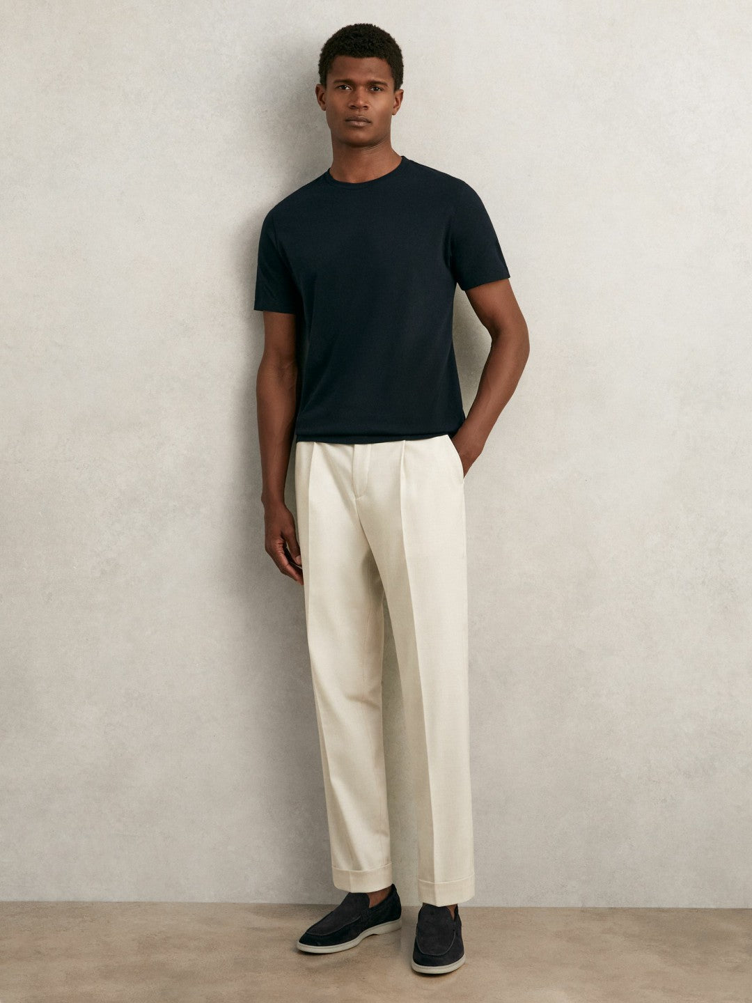 T-Shirts 3 Pack in White/Navy/Dark Sage Green Men | Reiss