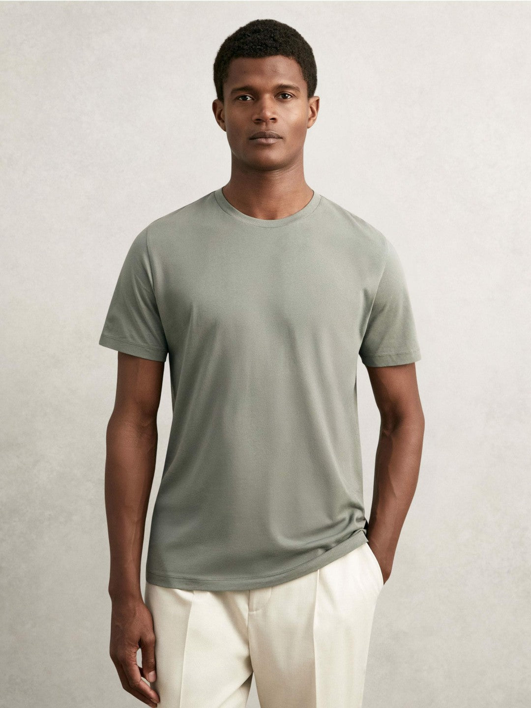 T-Shirts 3 Pack in White/Navy/Dark Sage Green Men | Reiss