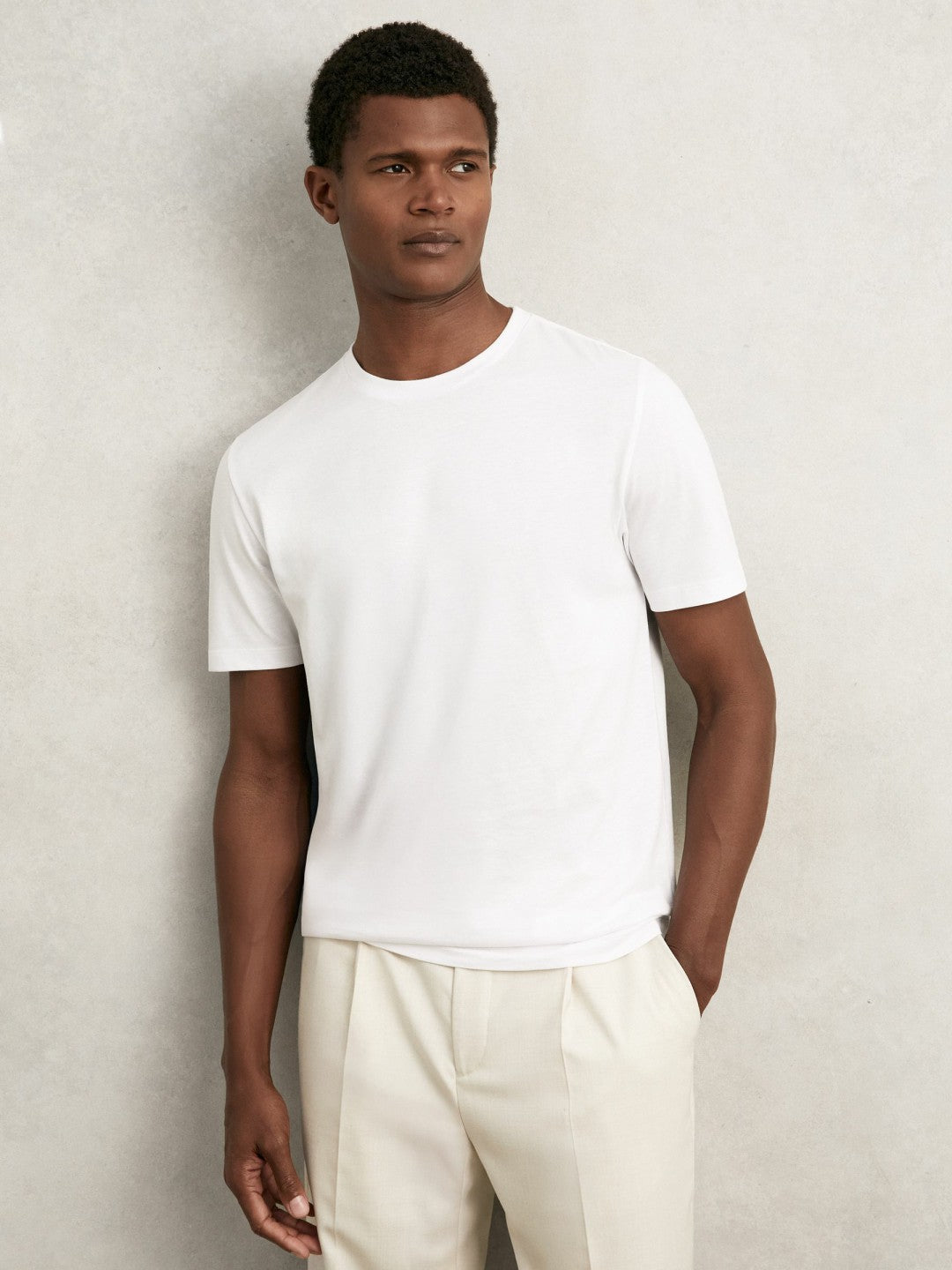 T-Shirts 3 Pack in White/Navy/Dark Sage Green Men | Reiss