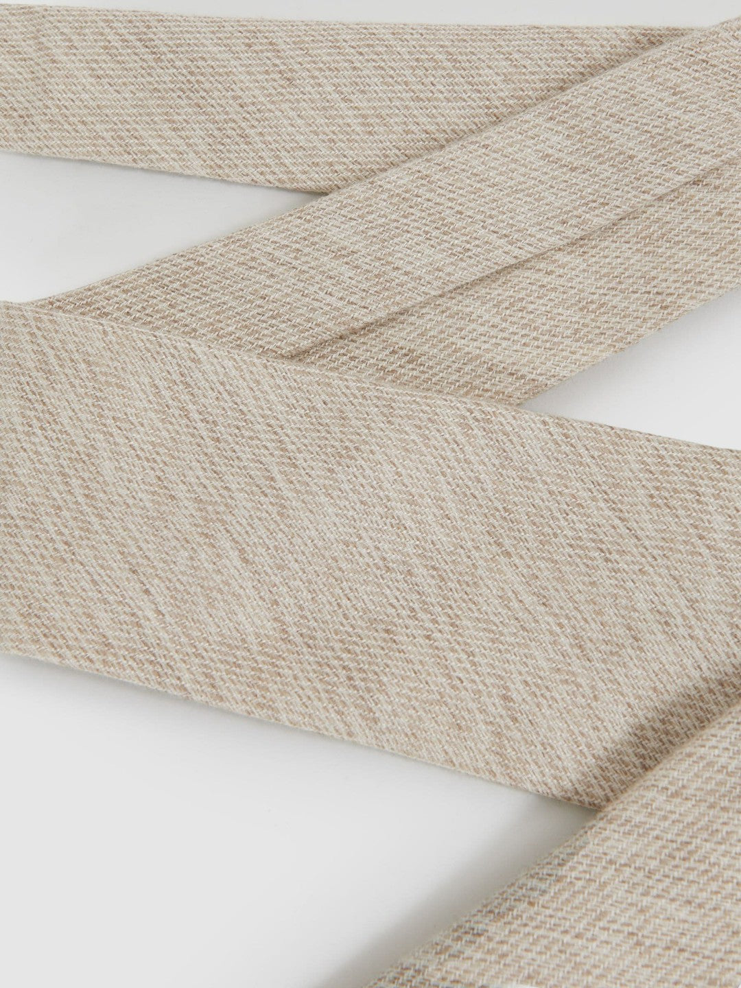 Wool-Silk Textured Tie in Oatmeal Men | Reiss
