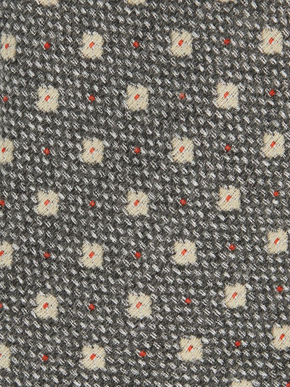 Wool-Silk Floral-Medallion Tie in Grey Men | Reiss
