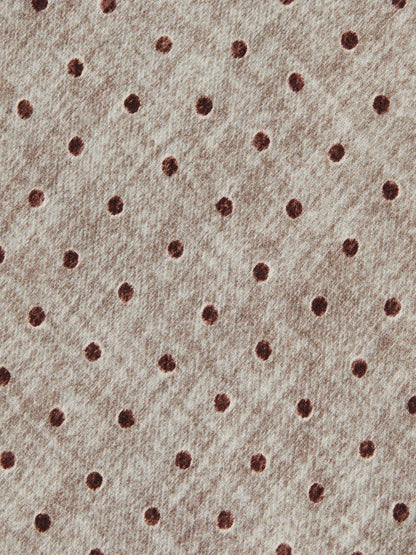 Wool-Cotton Polka-Dot Tie in Grey Melange Men | Reiss