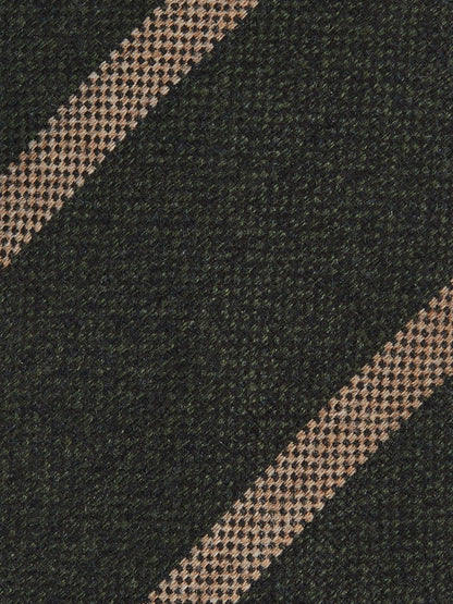 Wool-Silk Striped Tie in Forest Green Men | Reiss