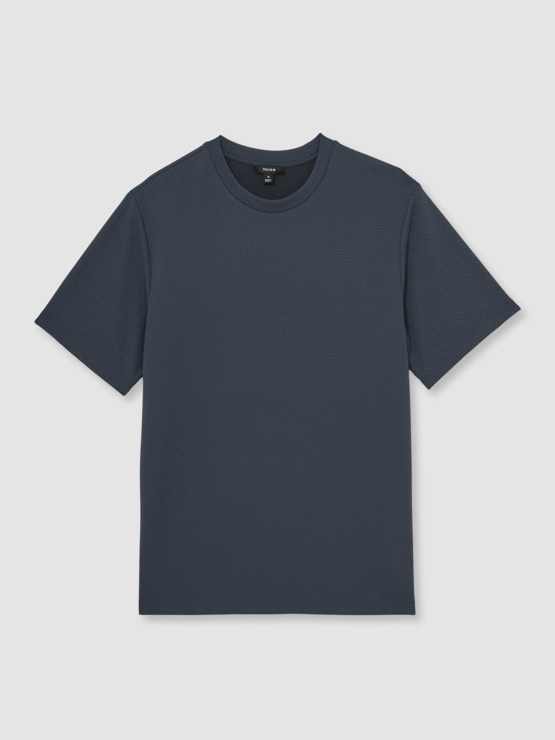 Textured Crew-Neck T-Shirt in Airforce Blue Men | Reiss