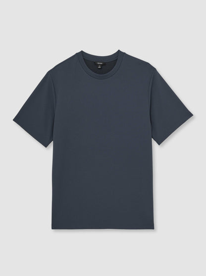 Textured Crew-Neck T-Shirt in Airforce Blue Men | Reiss