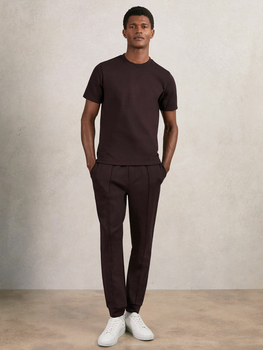 Interlock Drawstring Joggers in Cherry Red Men | Reiss