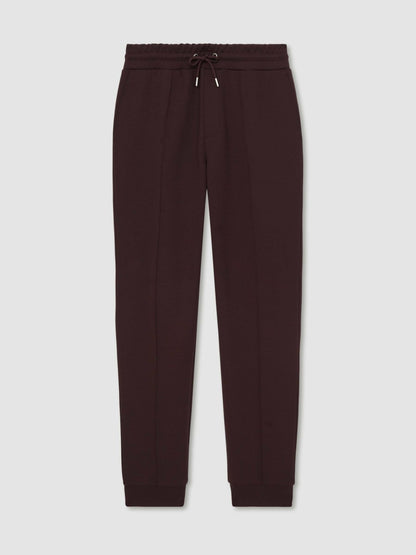Interlock Drawstring Joggers in Cherry Red Men | Reiss