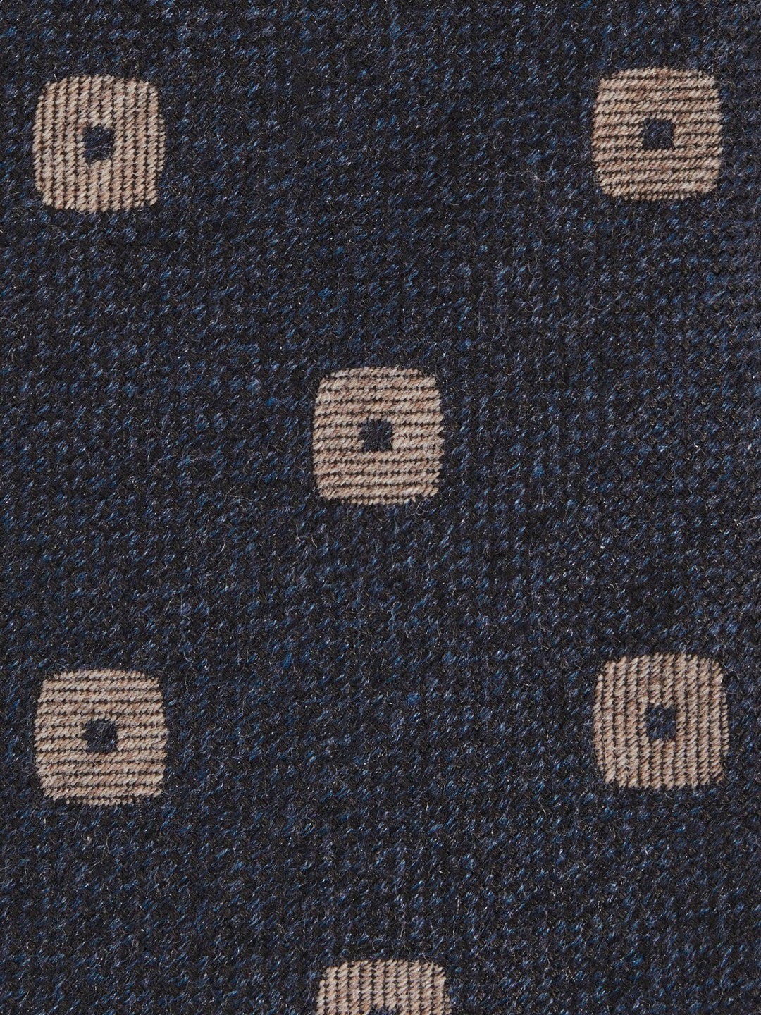 Silk-Wool Square-Medallion Tie in Navy Men | Reiss