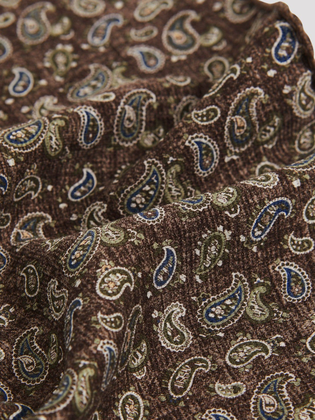 Silk Medallion Paisley Pocket Square in Sage Men | Reiss
