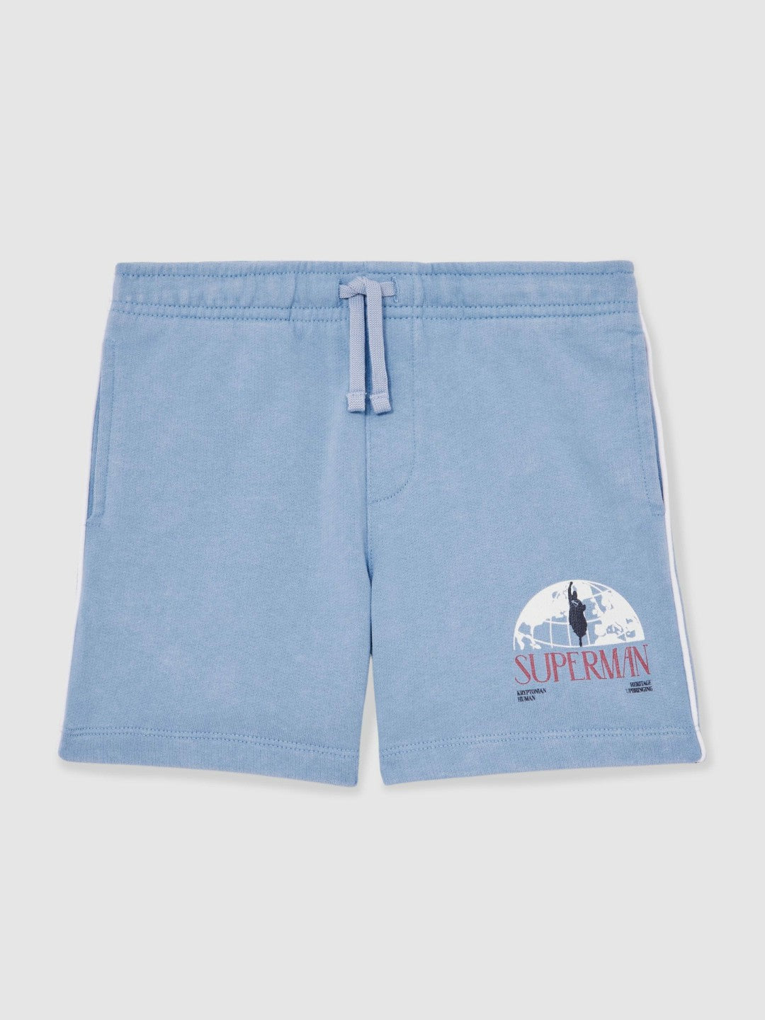 13-14 yrs Superman Logo-Print Shorts in Light Blue Children & Baby | Reiss