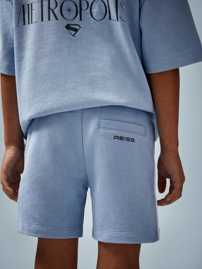 13-14 yrs Superman Logo-Print Shorts in Light Blue Children & Baby | Reiss