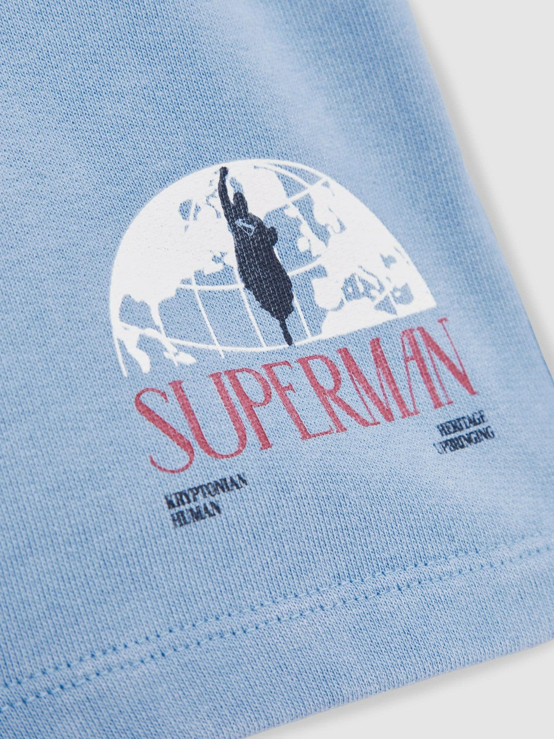 9-13 yrs Superman Logo-Print Shorts in Light Blue Children & Baby | Reiss