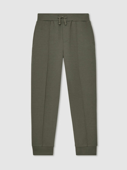 9-13 yrs Interlock Drawstring Joggers in Dark Sage Children & Baby | Reiss
