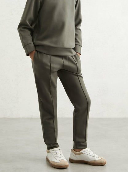 9-13 yrs Interlock Drawstring Joggers in Dark Sage Children & Baby | Reiss