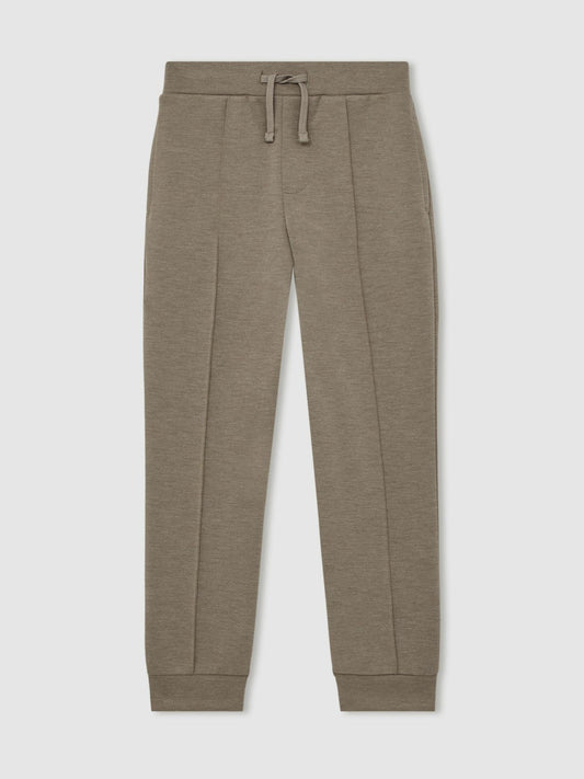 13-14 yrs Interlock Drawstring Joggers in Taupe Brown Children & Baby | Reiss
