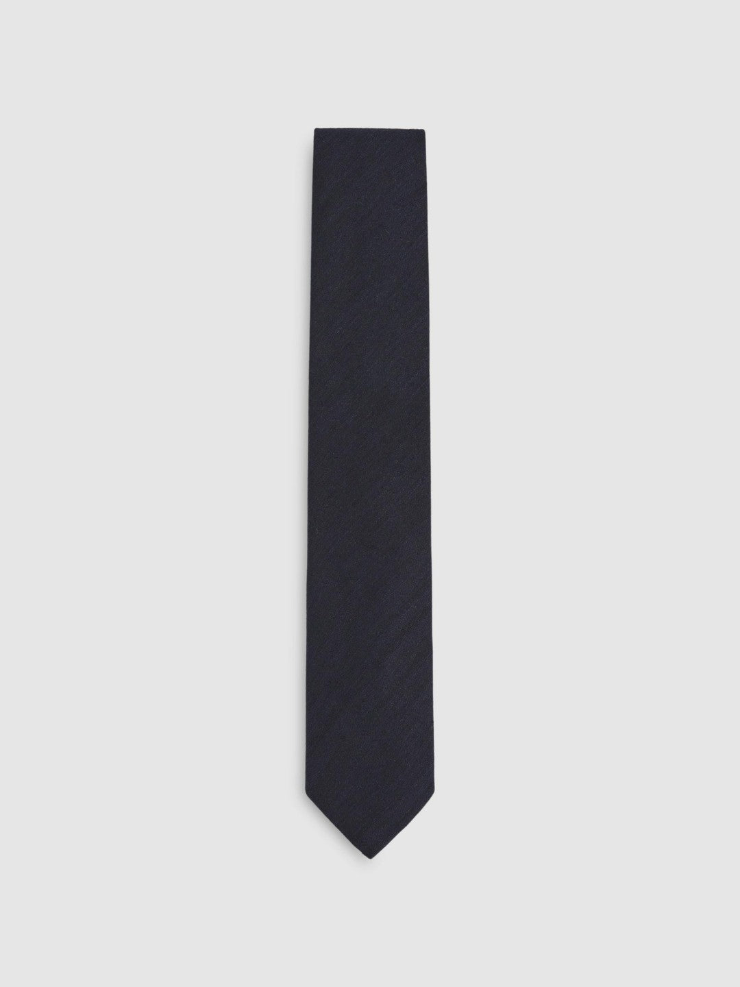 Silk Blend Textured Tie in Navy Men | Reiss
