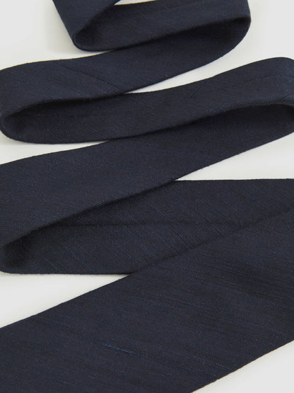 Silk Blend Textured Tie in Navy Men | Reiss