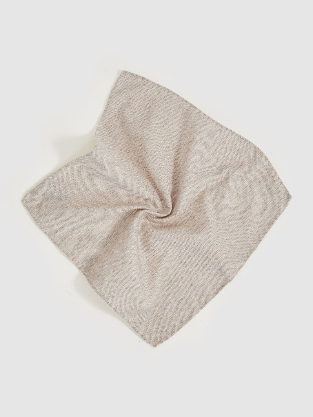 Wool Silk Textured Pocket Square in Oatmeal Men | Reiss