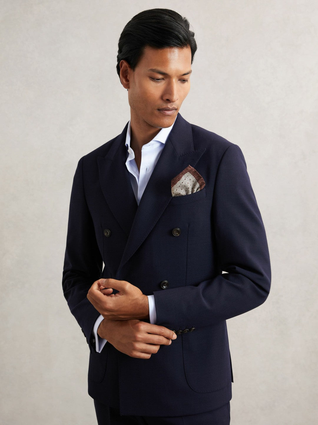 Pocket Squares in Grey Melange Men | Reiss
