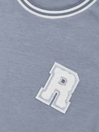 3-9 yrs Cotton Letter Patch T-Shirt in Airforce Blue Children & Baby | Reiss