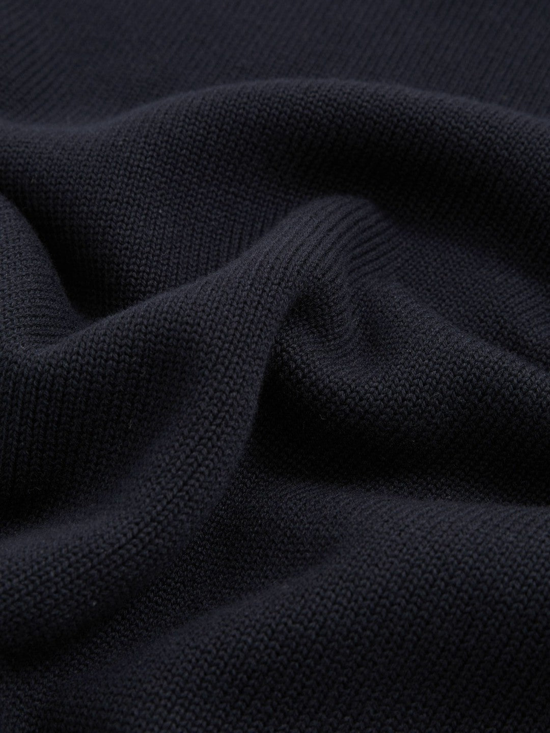 Cotton And Wool Crew-Neck Top in Navy Women | Reiss