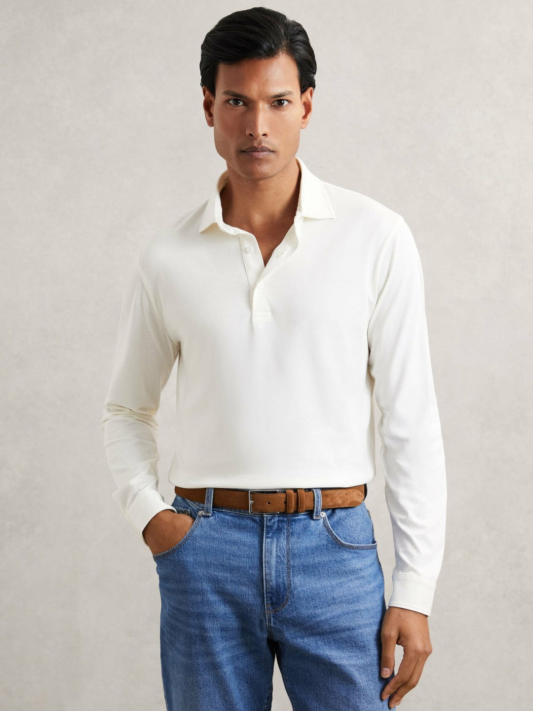 Suede Belt in Tobacco Brown Men | Reiss