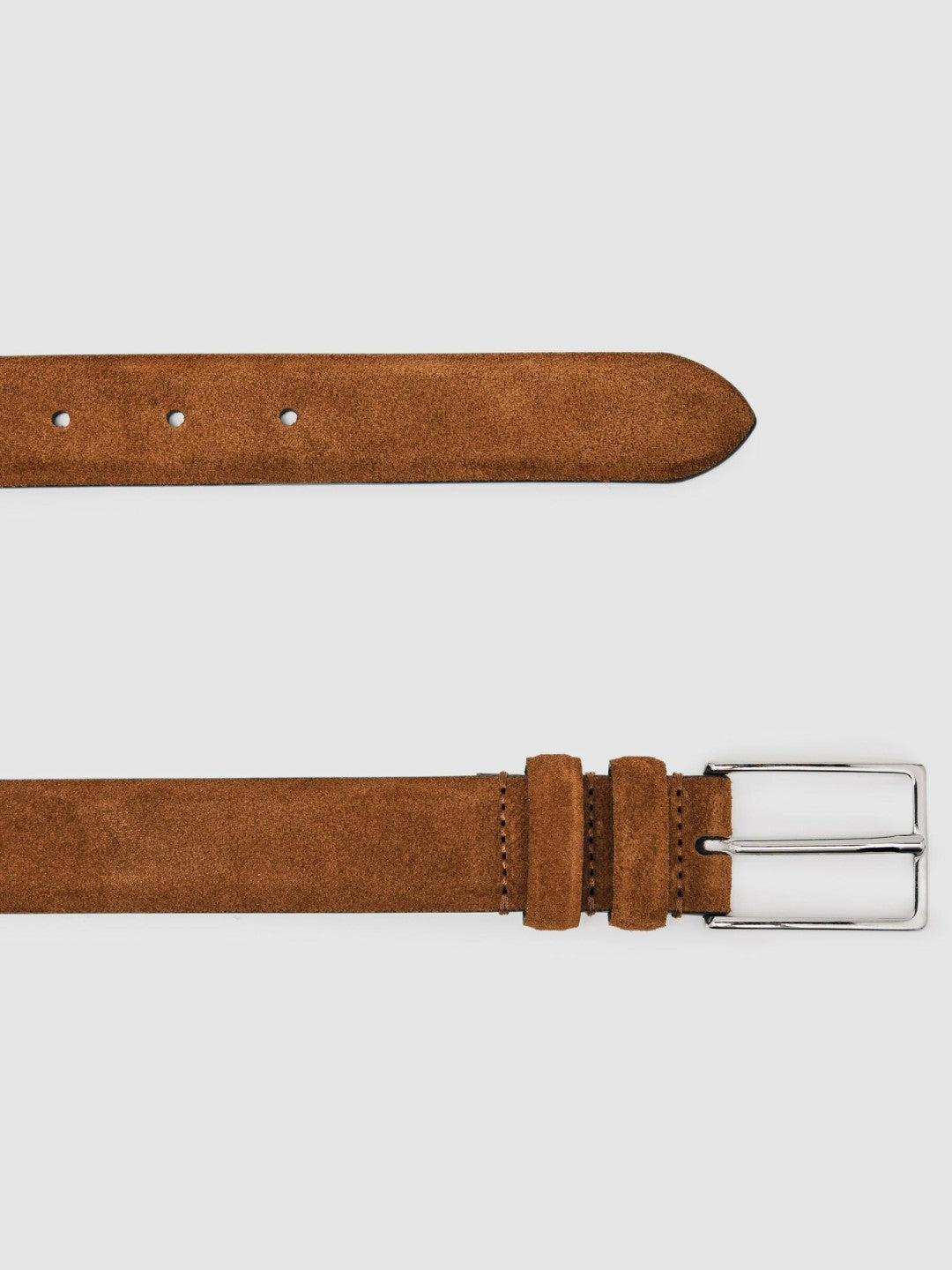 Suede Belt in Tobacco Brown Men | Reiss