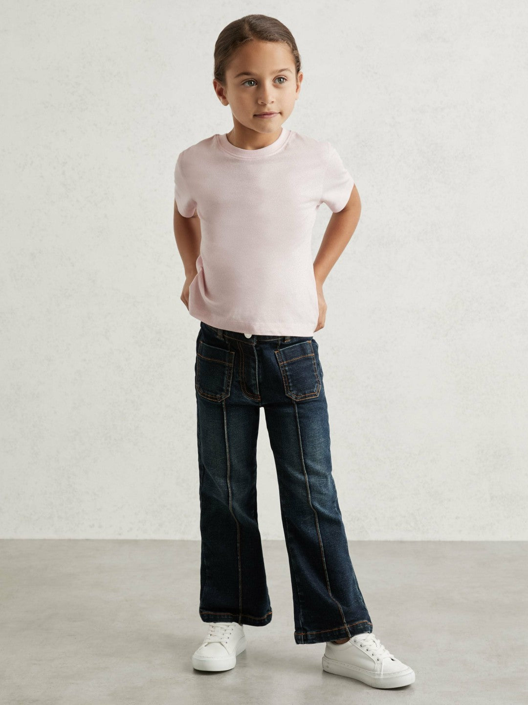 9-13 yrs Cotton Crew Neck T-Shirt in Pink Children & Baby | Reiss