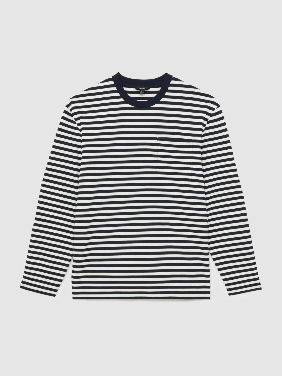 Striped Crew-Neck T-Shirt in Navy/White Men | Reiss