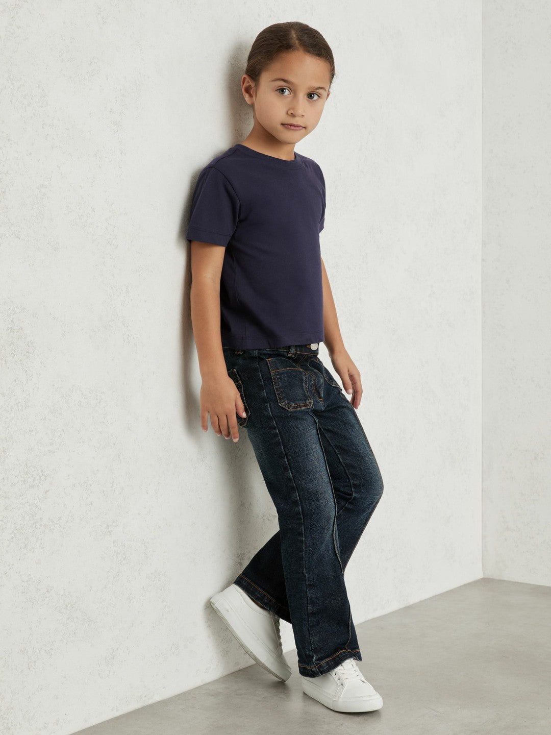 3-9 yrs Cotton Crew Neck T-Shirt in Navy Children & Baby | Reiss