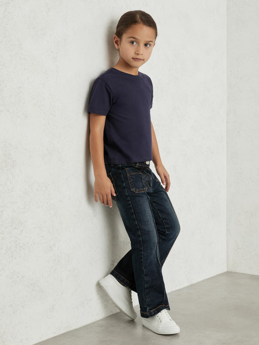 3-9 yrs Cotton Crew Neck T-Shirt in Navy Children & Baby | Reiss