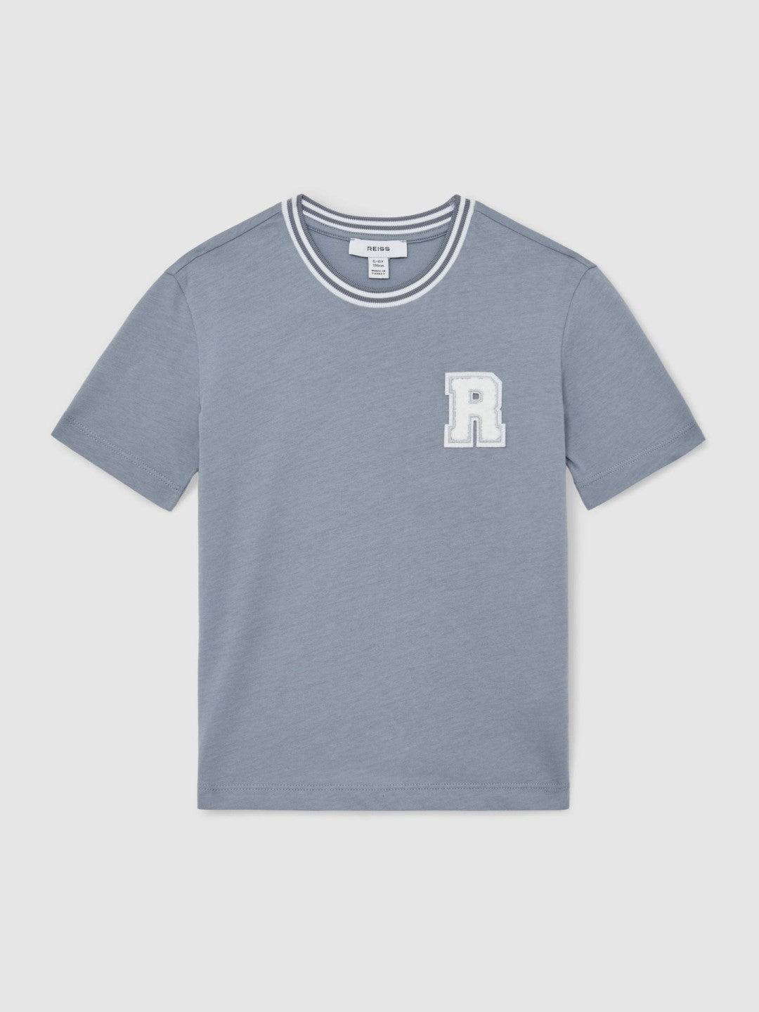 13-14 yrs Cotton Letter Patch T-Shirt in Airforce Blue Children & Baby | Reiss