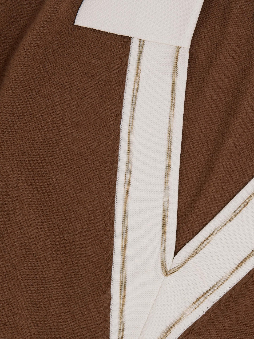 Wool Collared Cricket Jumper in Chocolate Brown/Ivory Women | Reiss
