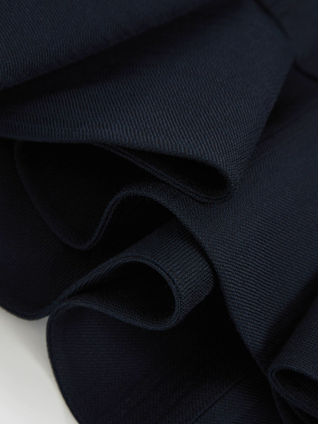 Ruffle-Hem Mini Skirt in Navy Women | Reiss