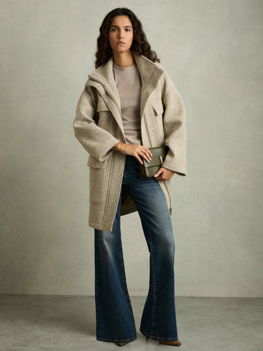Ribbed Ruched Waist Vest in Camel Women | Reiss