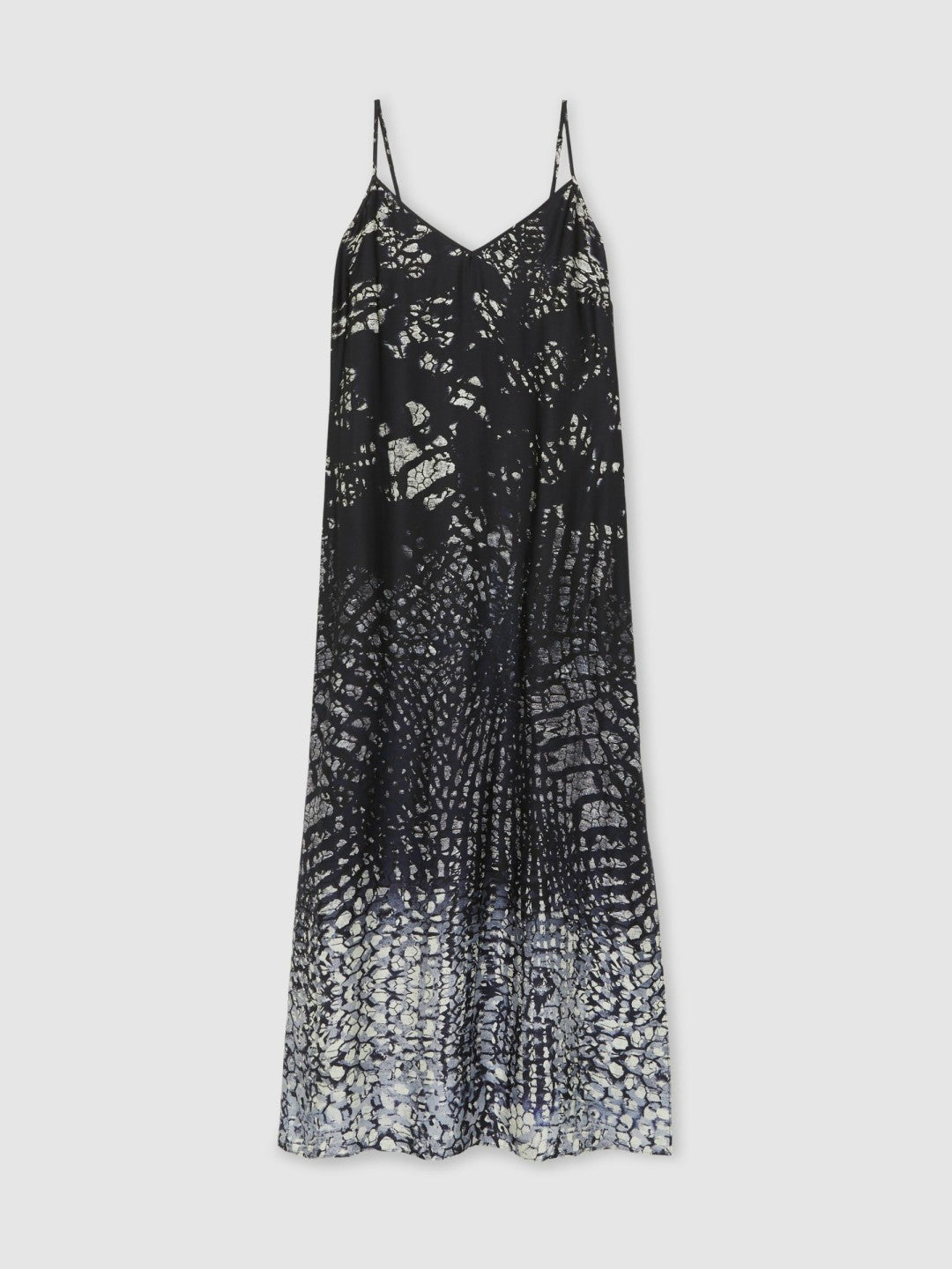 Printed Maxi Slip Dress in Navy Women | Reiss