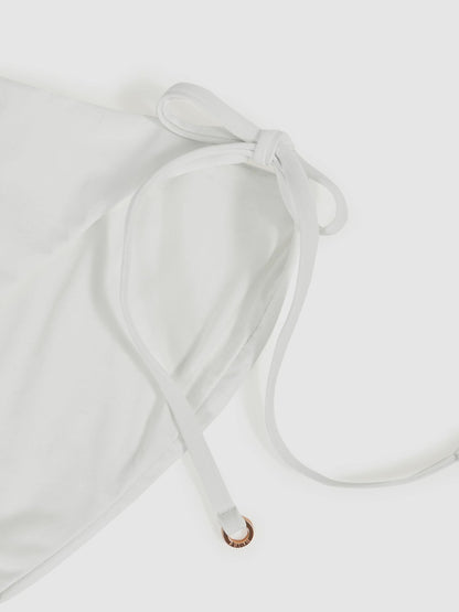 Side Tie Bikini Bottoms in White Women | Reiss