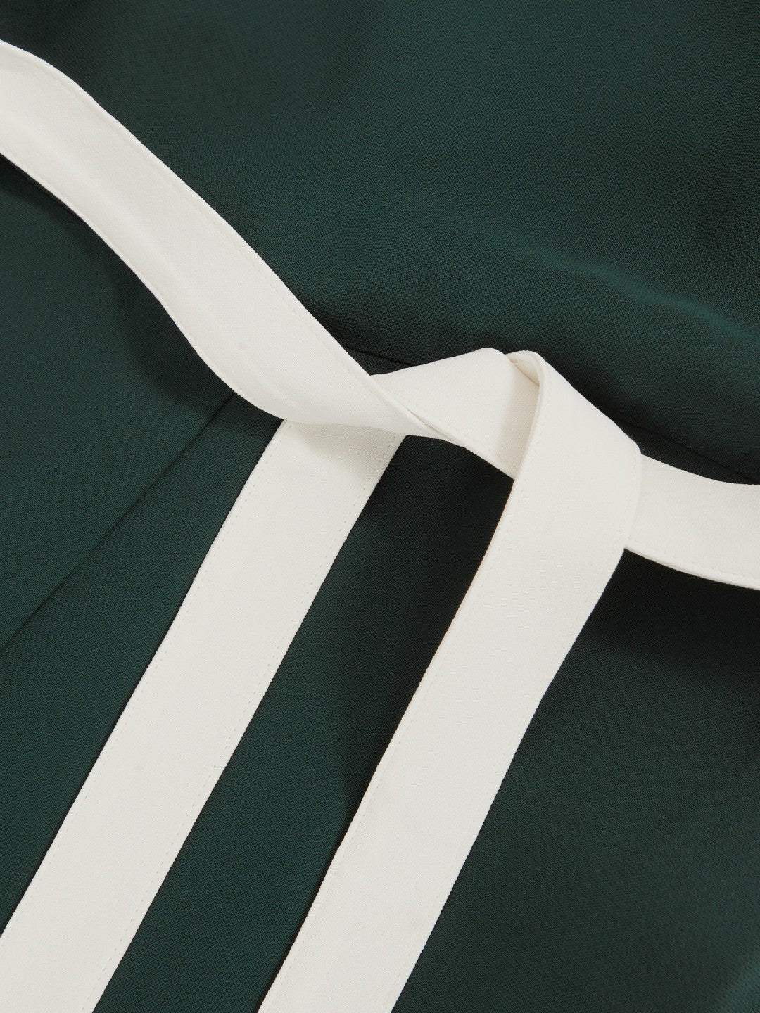 Petite Colourblock Wide Leg Belted Jumpsuit in Dark Green/Cream Women | Reiss