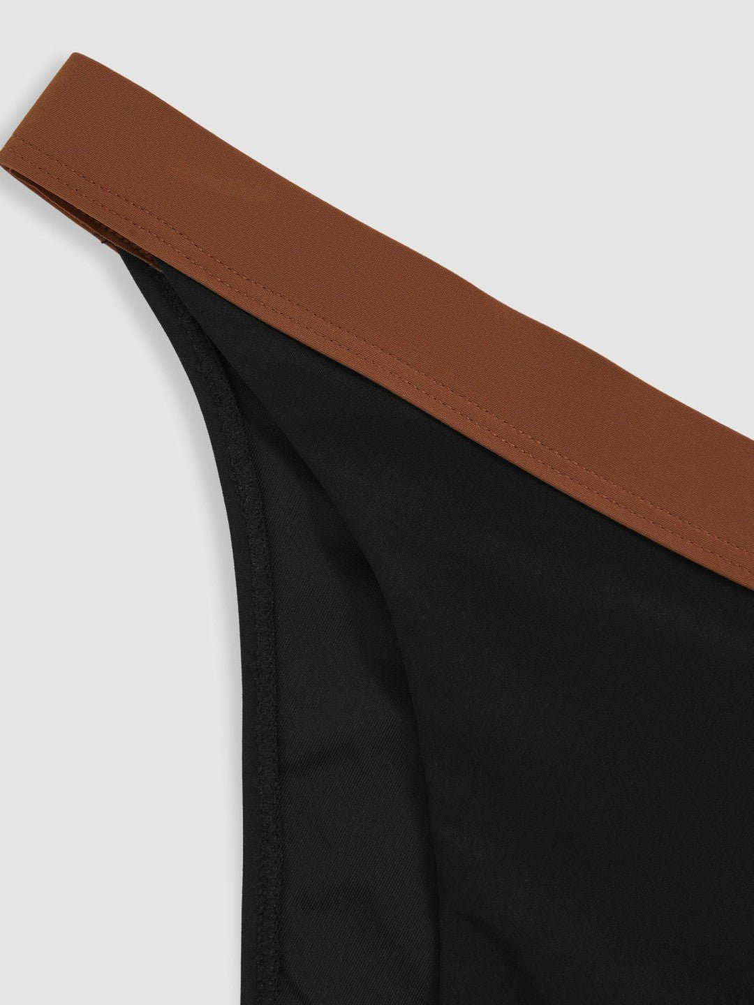 Contrast-Trim Bikini Bottoms in Black/Tan Women | Reiss