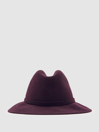 Wool Fedora Hat in Burgundy Women | Reiss