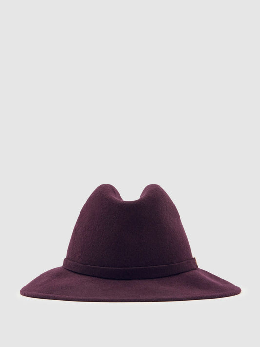 Wool Fedora Hat in Burgundy Women | Reiss