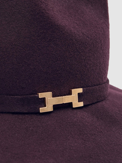 Wool Fedora Hat in Burgundy Women | Reiss
