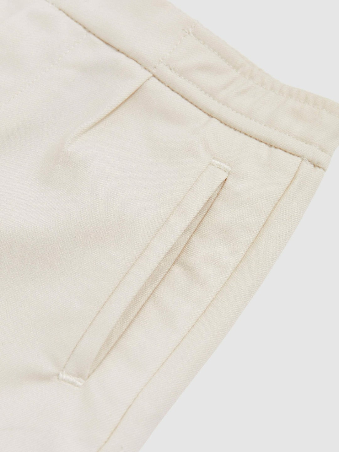 9-13 yrs Relaxed-Fit Pleated Tapered Trousers in Off White Children & Baby | Reiss