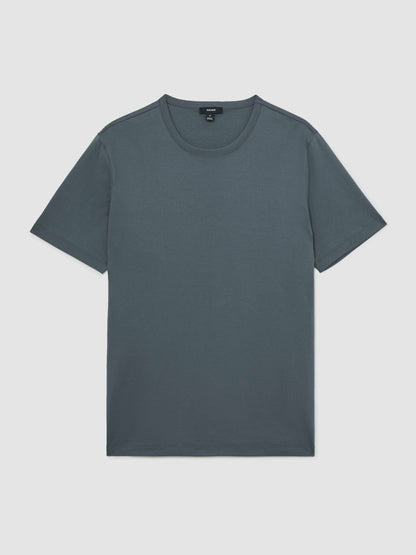 Airwater-Cotton Crew-Neck T-Shirt in Airforce Blue Men | Reiss
