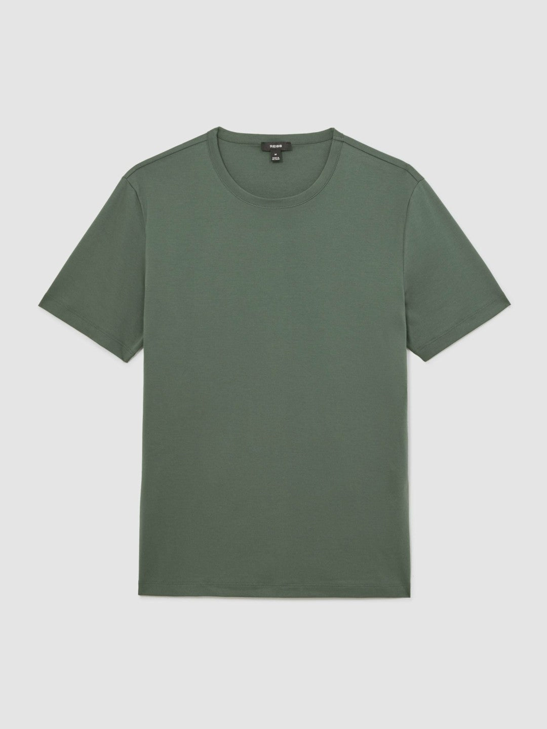 Airwater-Cotton Crew-Neck T-Shirt in Kale Green Men | Reiss