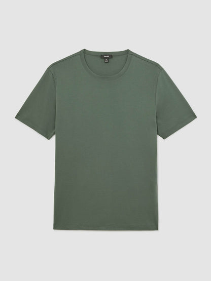 Airwater-Cotton Crew-Neck T-Shirt in Kale Green Men | Reiss