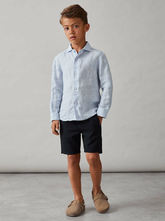 3-9 yrs Relaxed Drawstring Shorts in Navy Children & Baby | Reiss