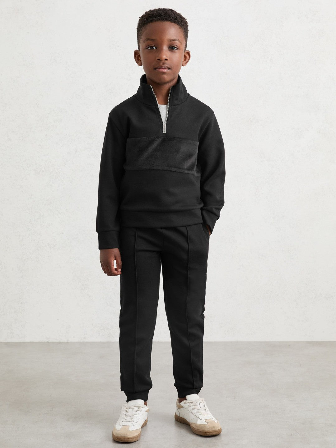 9-13 yrs Interlock Drawstring Joggers in Black Children & Baby | Reiss